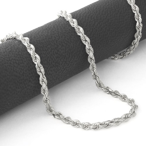 Vintage Silver Cuban Link Chain Necklace 22&quot