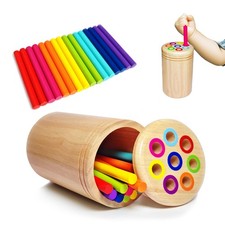 Montessori Wooden Color Sorting Toy Fine Motor Learning for Toddlers