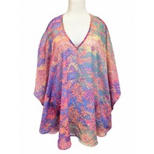 Show Me Your Mumu Peta Boo Tunic Small Sheer Floral Boho Cover Up Flowy