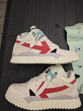 Off-White New Md Sponge 'White Red" Size 42 New With Tags Sold Out In Hand Shoe