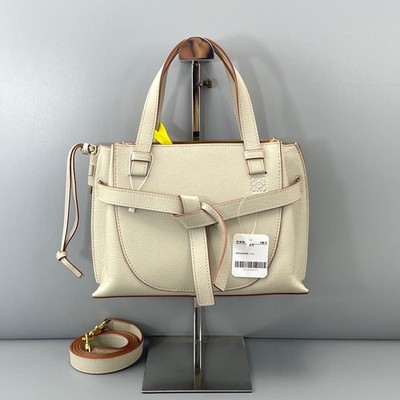 Loewe Pre-Owned Authentic Satchel White 25*18*10cm Free Tracked Shipping
