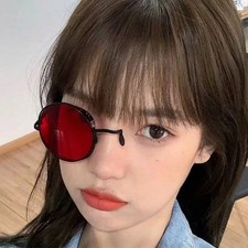 Anime Alastor Cosplay Glasses Red Monocular Eyewear Retro Accessory Adult Unisex