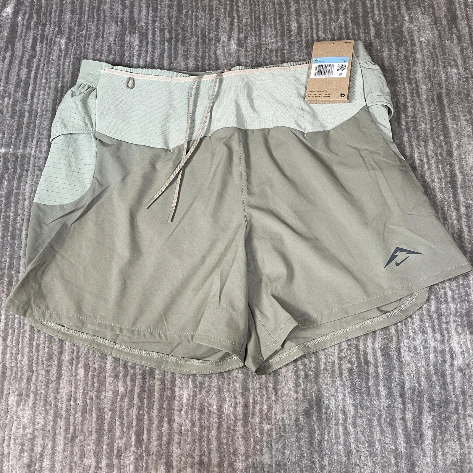 Nike Dri-FIT ADV Trail Running Shorts Mens Medium Green 5 Inseam Lined New