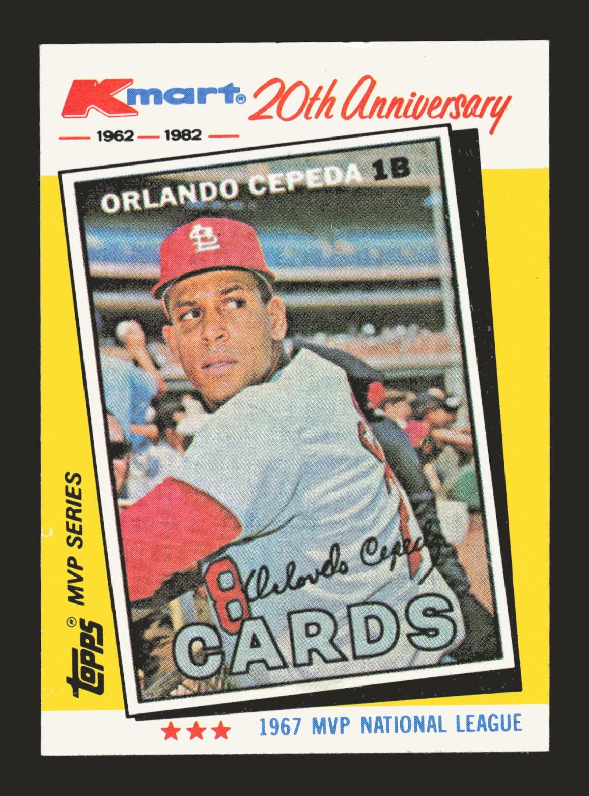 Orlando Cepeda 1982 Topps Kmart 20th Anniversary AL & NL MVP's #12 TYW7