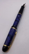 Vintage Waterman Blue Marble Fountain Pen