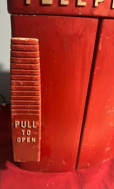 Винтажная красная пожарная сигнализация аварийная телефонная будка станция   - Изображение 2 из 4