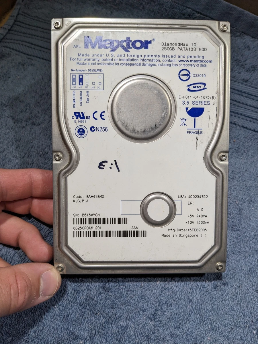 Maxtor 250GB Internal Hard Disk Drives for sale | eBay