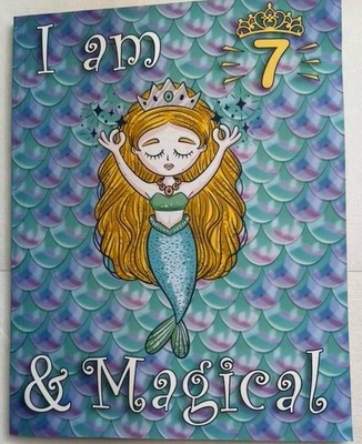 I am 7 and Magical Mermaid Journal Sketchbook, Birthday Gift for 7 Year Old ...