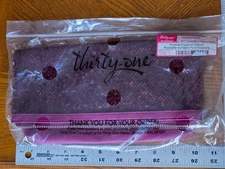 Thirty One Forever Foldover Clutch AG77 Crushed Berry Pebble w/ Sequins NWT