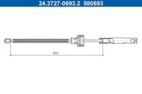 Ate Seilzug, Feststellbremse 24.3727-0693.2 FüR Ford