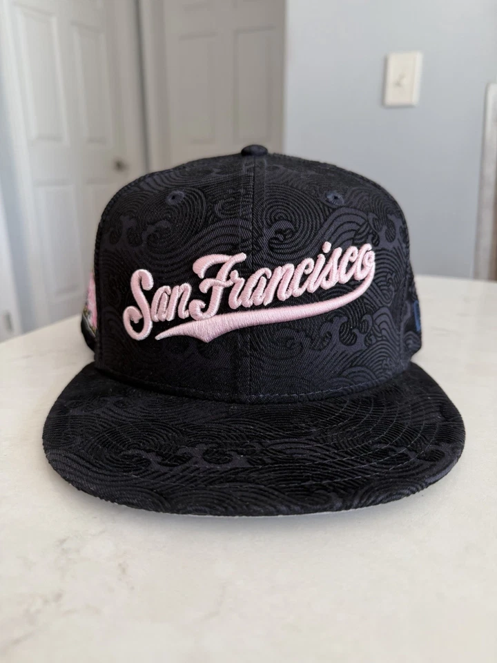 7 1/2 Hat Club New Era 59Fifty San Francisco Giants Cap Black Sakura New IN HAND - Image 2 of 4
