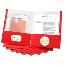 Zzrywuty File Folders with Pockets Letter Size,25Pack Paper Folders with Card...