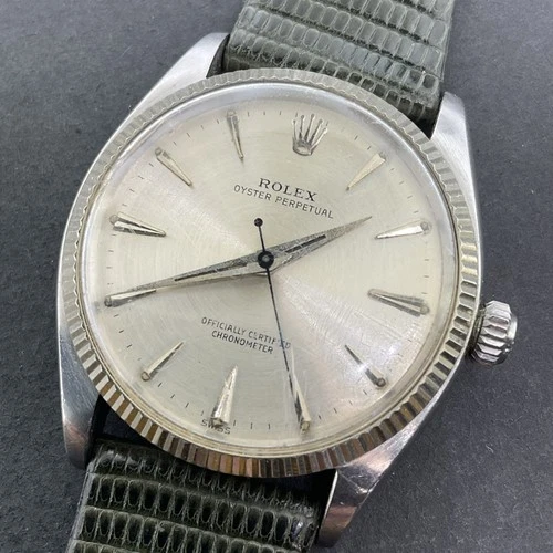 Vintage 1955 ROLEX Oyster Perpetual Chronometer Stainless Ref.6567 34MM
