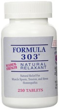 Dee Cee Labs Formula 303 Maximum Strength All-Natural Relaxant Tablets, 250 T...