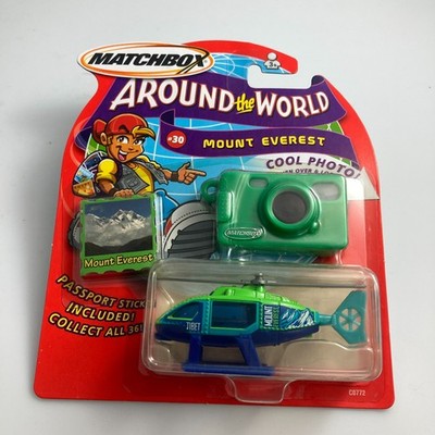 Matchbox Around the World # 30 Mount Everest Rescue Helicopter Blue & Green