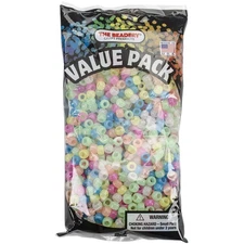 The Beadery Pony Beads 6mmX9mm 900/Pkg-Glow Multicolor