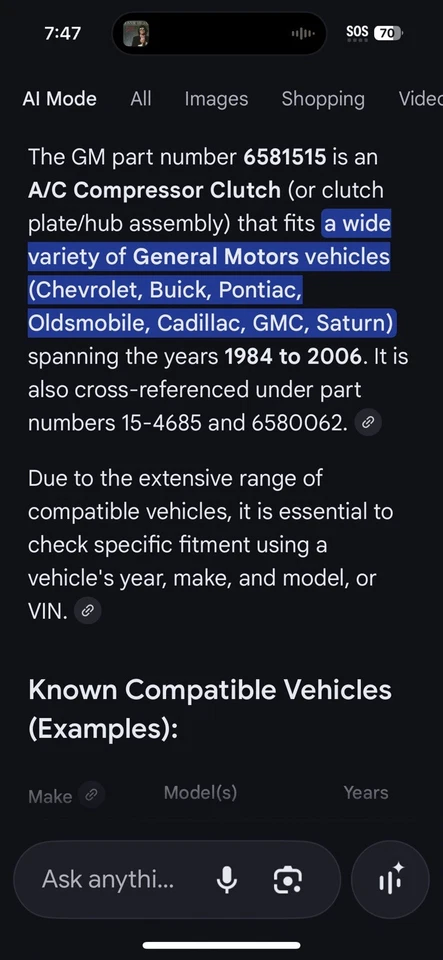New OEM GM 6581515 A/C Compressor Clutch Fits 1985-06 Camaro Impala S10 Tahoe - Image 2 of 4