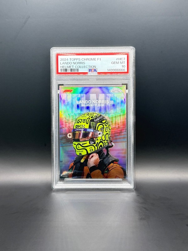 Lando Norris - 2024 Topps Chrome Formula 1 #HC-7 Helmet Collection PSA 10