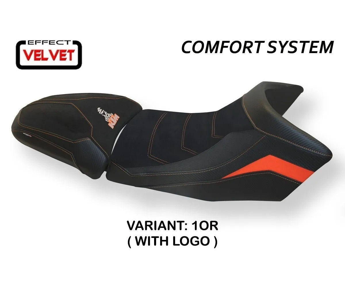Seat cover Gaeta Velvet Comfort Orange TPZ KTM 1290 SUPER ADV S/T 2015 2020 jq