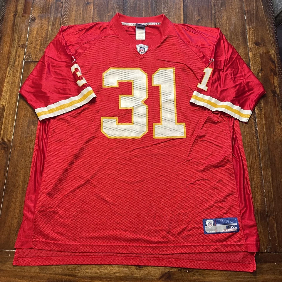 Camiseta masculina de futebol Kansas City Chiefs 2XL Red Priest Holmes NFL Reebok - Imagem 2 de 4