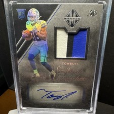 Tony Pollard 2019 Panini Majestic Scripted Swatches Rookie Patch Auto 89/199 RPA