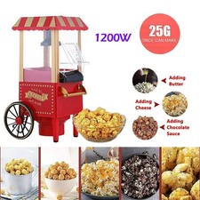 Carnival Hot Air Popcorn Maker Electric Popper Machine Fat Free Snack Maker UK