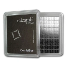 Valcambi 100 x 1 Gram Silver CombiBar with Assay Card 100 gram.