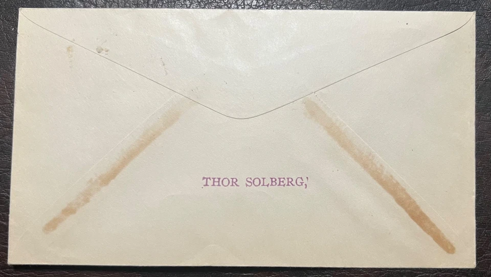 1935 年雷神索尔伯格挪威航空飞行员签名首日封面-状况完好  — 第 2/2 张图片