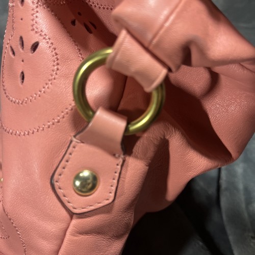 Coach Ashley LEATHER Tossed Laser Cut Satchel SHOULDER BAG PINK Corral F22487 - Picture 15 of 15