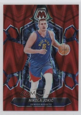 2023-24 Panini Mosaic Red Seismic Prizm 12/299 Nikola Jokic #47 ix8