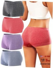 Womens Boyshorts Underwear Seamless Boxer Briefs Medium A-multicolor 4 Pack