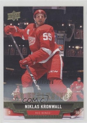 2013-14 Upper Deck UD Exclusives 27/100 Niklas Kronwall #105 4p5