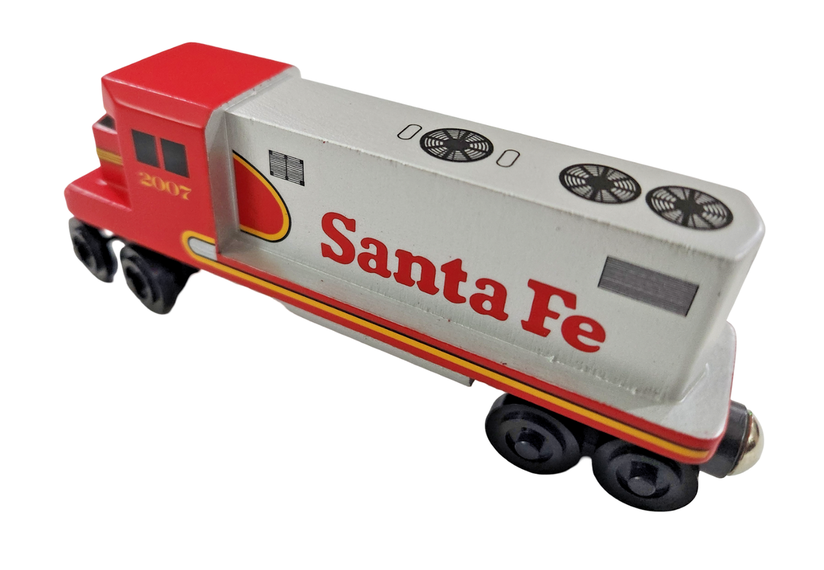 Wooden Whittle Shortline Railroad Santa Fe Warbonnet EMD GP-38