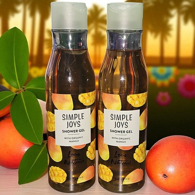 Love Nature Simple Joys 2x Duschgel Bio Mango Wellness Schaum Oase Set fruchtig