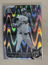 2022 Bowman Chrome Draft Jake Bennett Black and White Refractor FY Red Sox RC