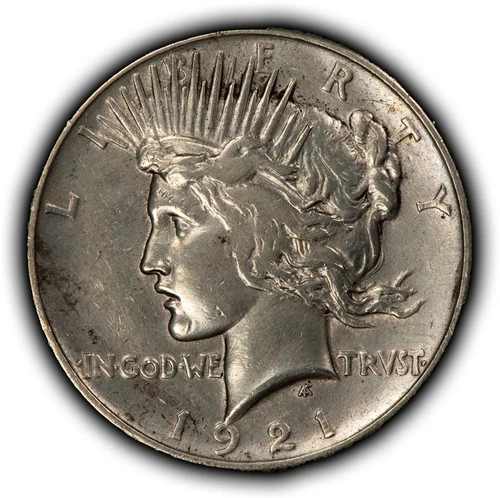 1921 $1 Silver Peace Dollar - High Relief Key Date - XF - SKU-B5523
