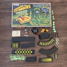 Tyco Cliff Hangers With Nite Glow Slot Car  Track In Incomplete