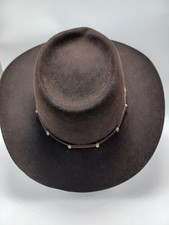Vintage Akubra fur felt cowboy hat Australia 61, "The Boss" Brown 7g5