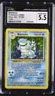 Blastoise 002/102 Base Set Holo CGC 5.5 Vintage Pokémon Wizard Of The Coast .