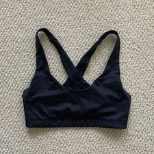 Victoria s Secret Sport Black Light Support Sports Bra Size Small Cross Back EUC