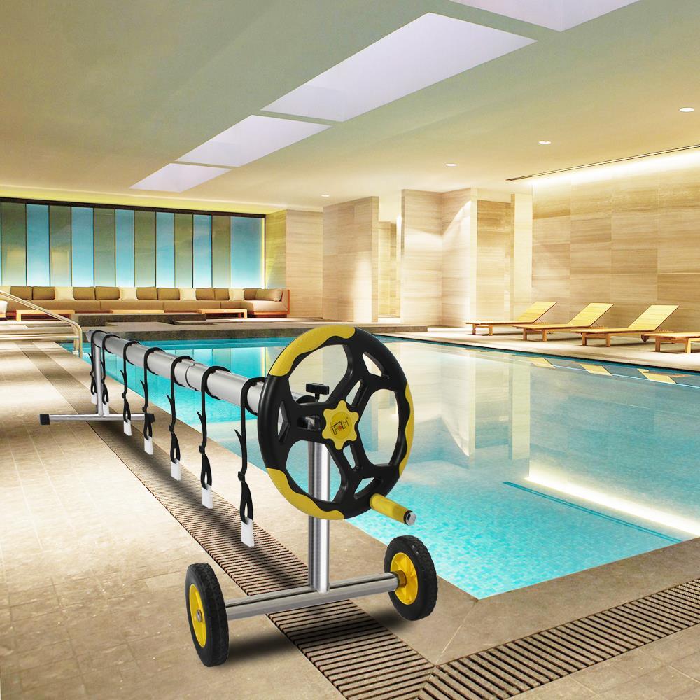 18Ft Pool Solar Cover Reel for Inground Swimming Pool Cover Blanket Reel Roller