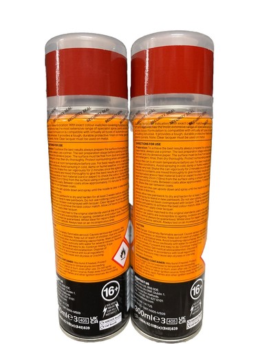 PINTURA EN AEROSOL ROJA TOYOTA CHILE 300 ML LATAS HALFORDS X2 - Imagen 2 de 3