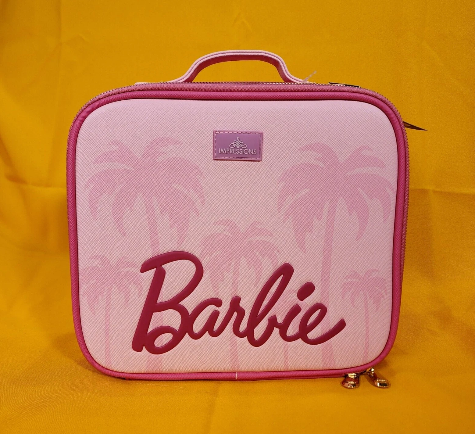 Barbie Impressions Makeup Case Cosmetic Travel Bag Pink NEW