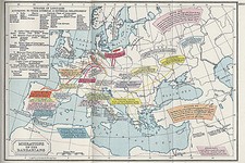 1907 Language Map Geography Historical World Poster Print Homeschooling Teacher