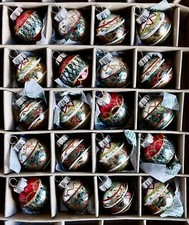 20 Shiny Brite Christopher Radko Christmas Ornaments Rounds Fancy Small