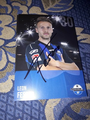 Signed Postcard Leon Fesser SC Paderborn NEW
