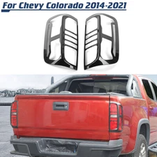 ✅Rear Taillight Lamp Guard Trim Cover For Chevy Colorado 2015-2021 Carbon Fiber