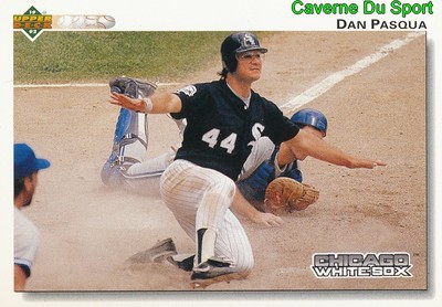 281 DAN PASQUA CHICAGO WHITE SOX BASEBALL CARD UPPER DECK 1992