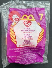McDonald  s  TY Teenie Beanie Babies - "Strut the Rooster" 1999  Brand New 