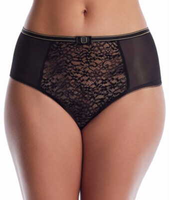Empreinte BLACK Allure High Waist Brief Panty, US Large, UK Large
